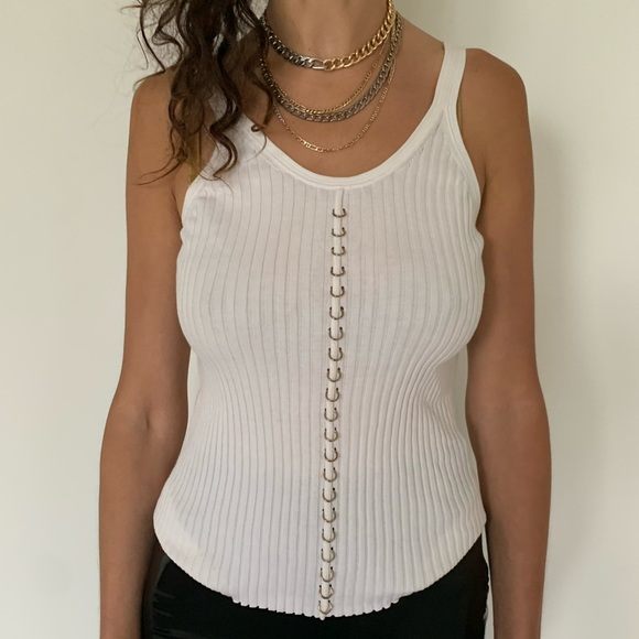 ALEXANDER WANG Piercing Tank in Bleach - Picture 4 of 5